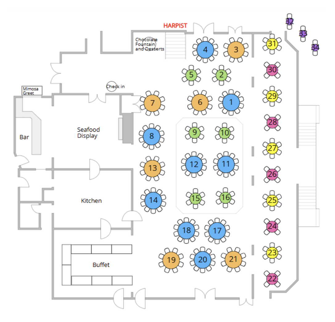 Seating Chart - Mother's Day, 2025